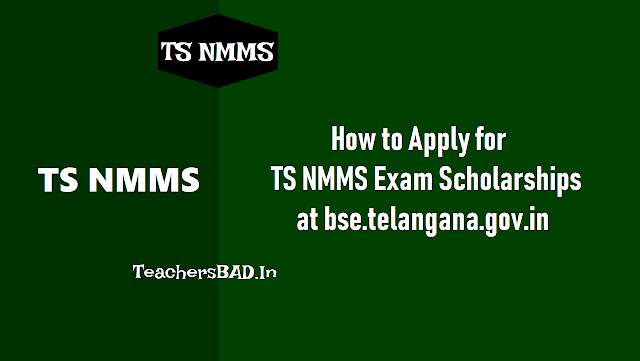 How to apply for TS NMMS Exam 2019 Scholarships at bse.telangana.gov.in how to apply for ts nmms exam 2019 scholarships at bse.telangana.gov.in,how to fill the telangana nmmss exam 2019, step by step online application procedure for ts nmms exam 2019. required documents, certificates for uploading at ts nmms exam 2019 website
