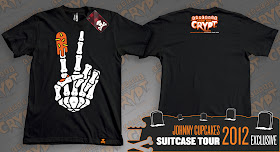 Johnny Cupcakes 2012 Suitcase Tour “Cupcakes From The Crypt” Exclusives - Skeleton Peace Sign