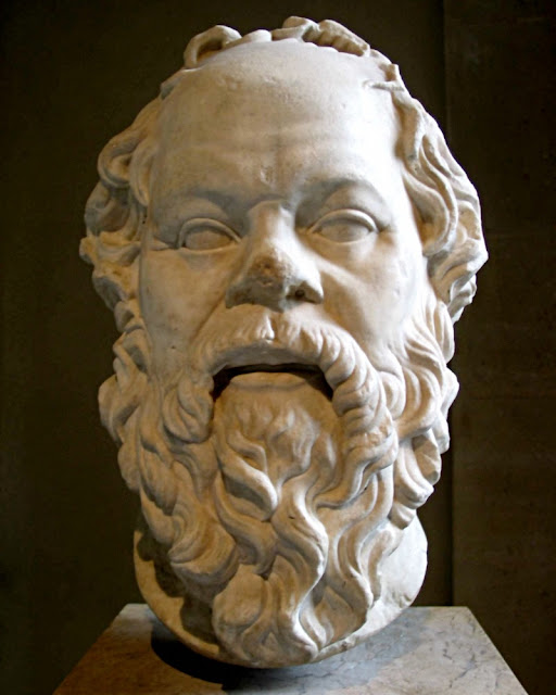Sokrates, marmorhovede på Louvre