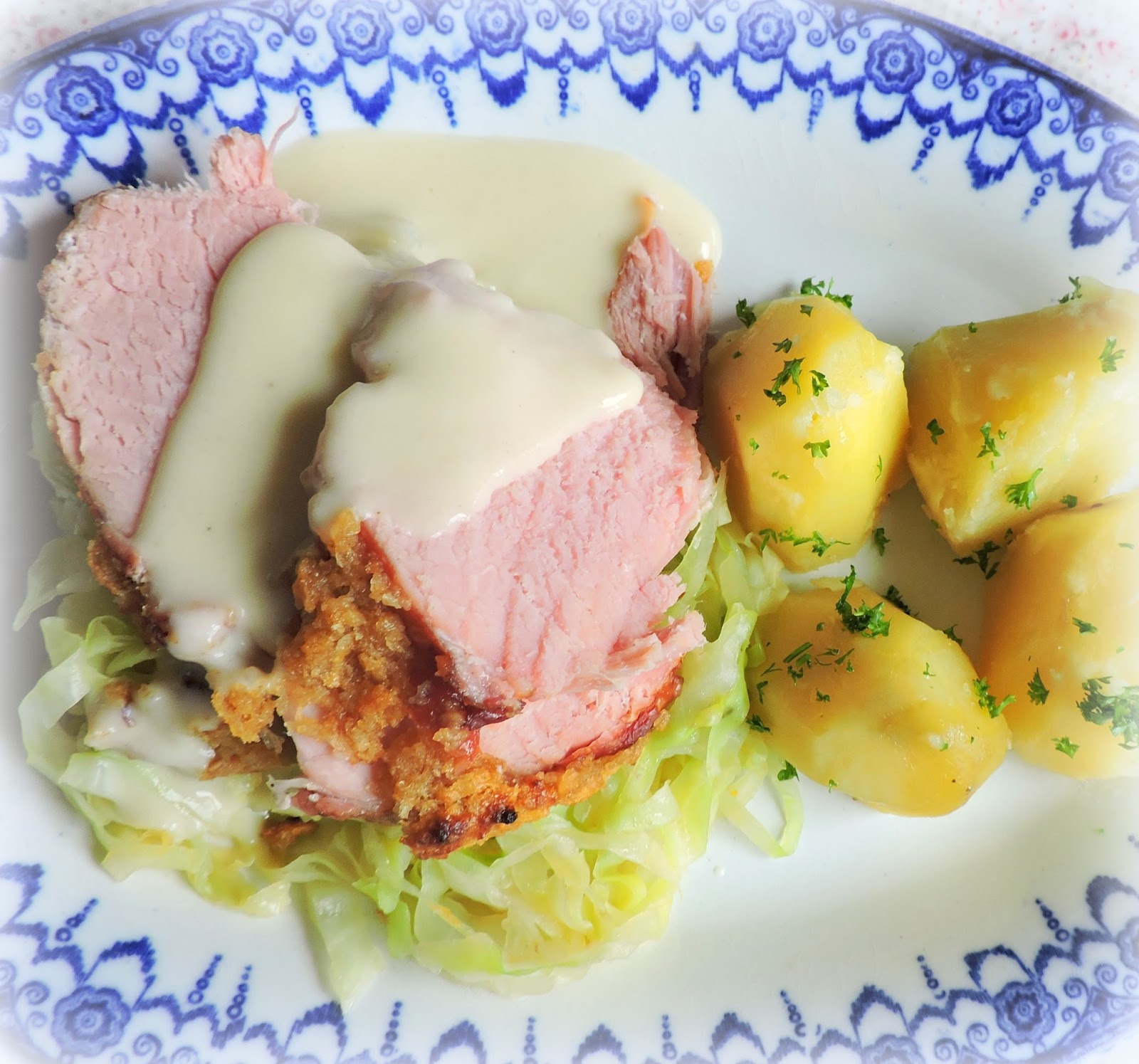 The English Kitchen Boiled Bacon & Cabbage with a Mustard Sauce
