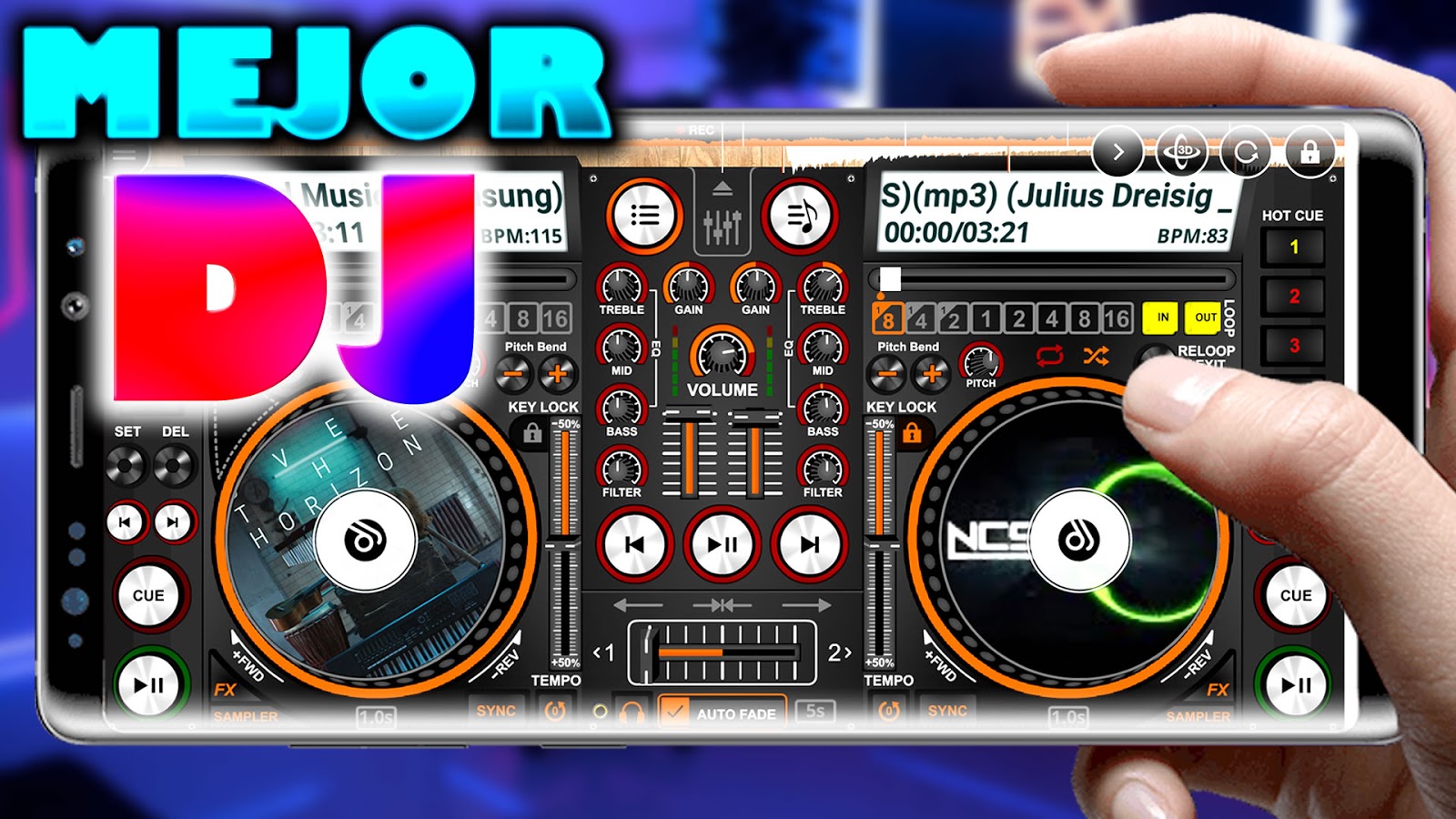 EL MEJOR VIRTUAL DJ 8 PARA ANDROID (Mezclador de Música) DJ VIRTUAL 3D