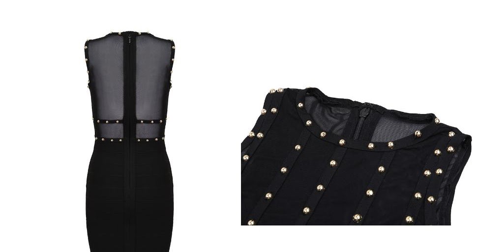 Cheap Name Brand Clothes Blck Sleeveless Nil Bed Esh Knee Length