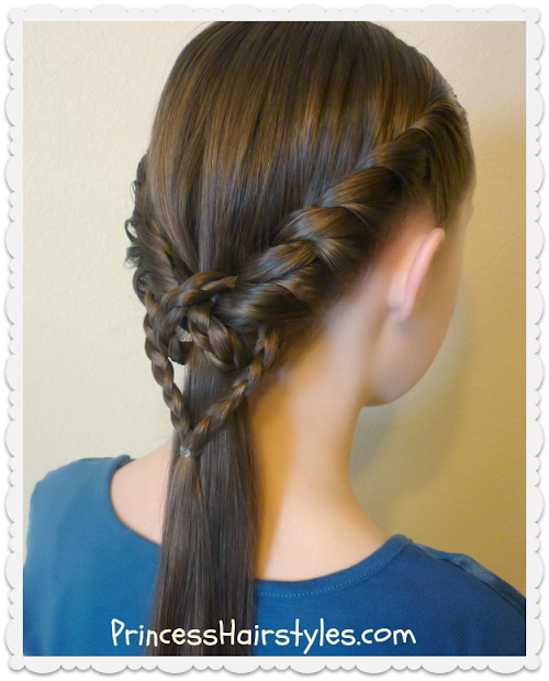 2 easy heart knot ponytails valentine's