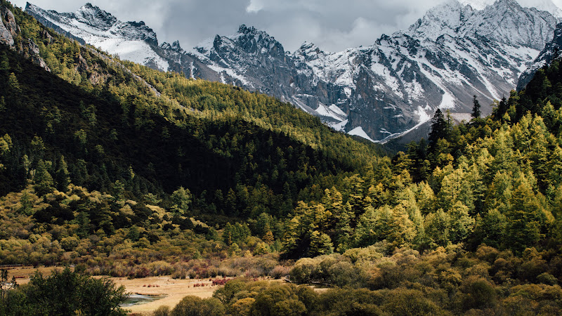 Autumn over mountains from China