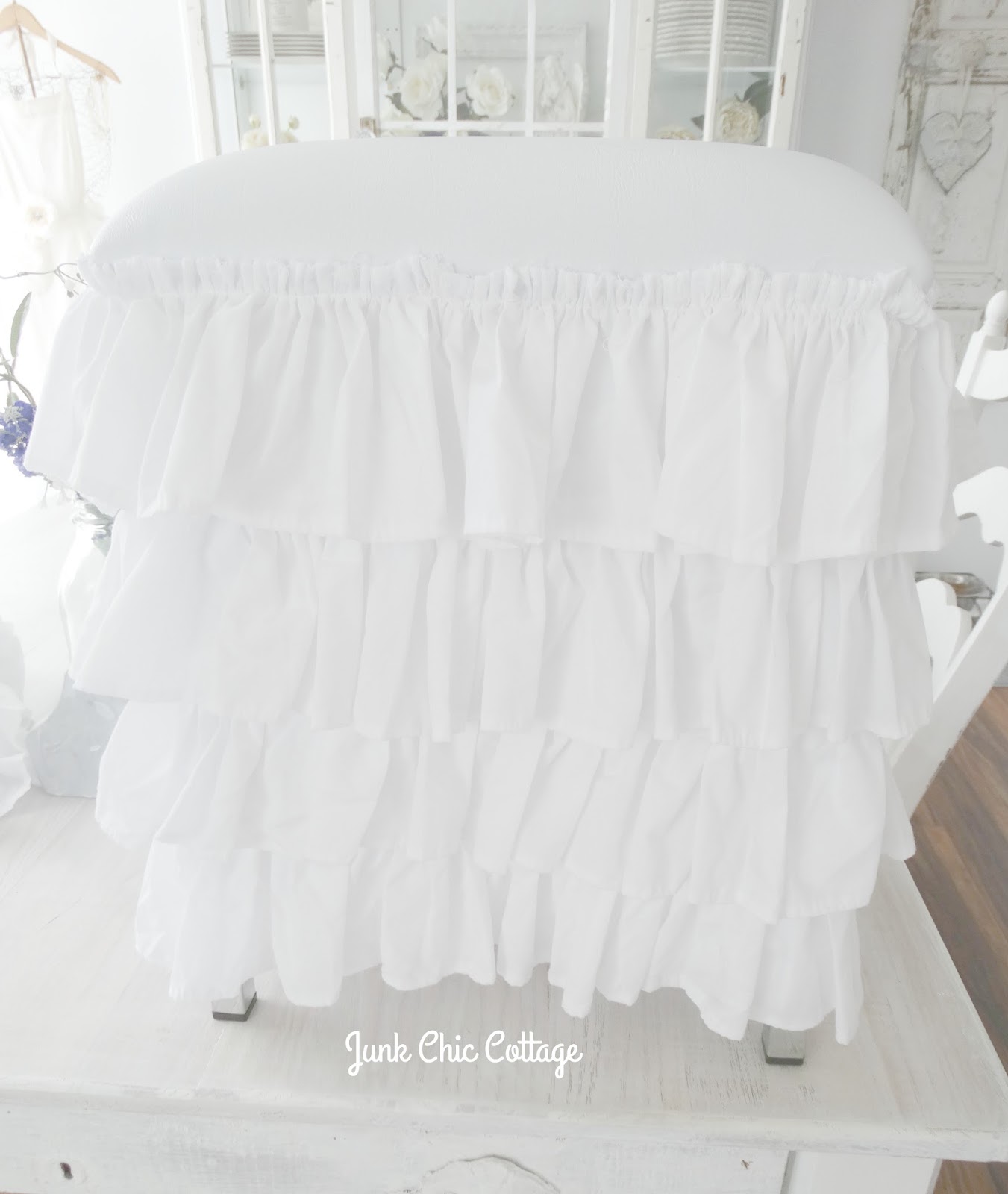 Junk Chic Cottage: Ruffles Repurposed, Shower Curtains Shout Out ... Junk Chic Cottage: Ruffles Repurposed, Shower Curtains Shout Out ...