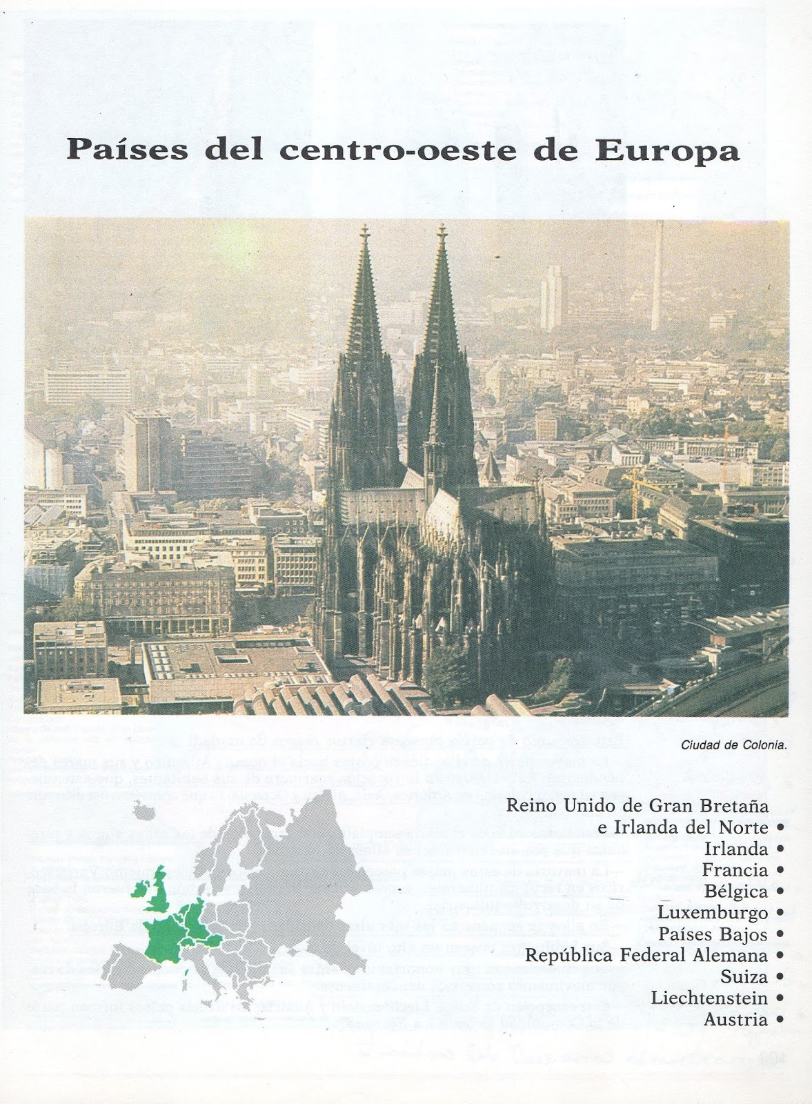 Nova Geografía: Países del centro- oeste de Europa