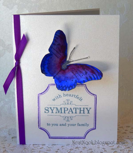 Neat Nook Creations Butterfly 3D Sympathy Card & Winner