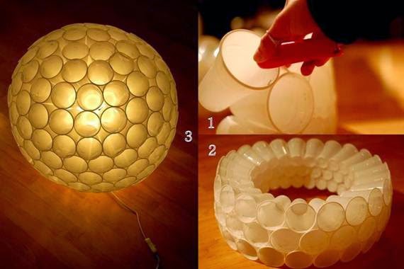 DIY lighting decoration out of waste cold drink cups | Interesting ...