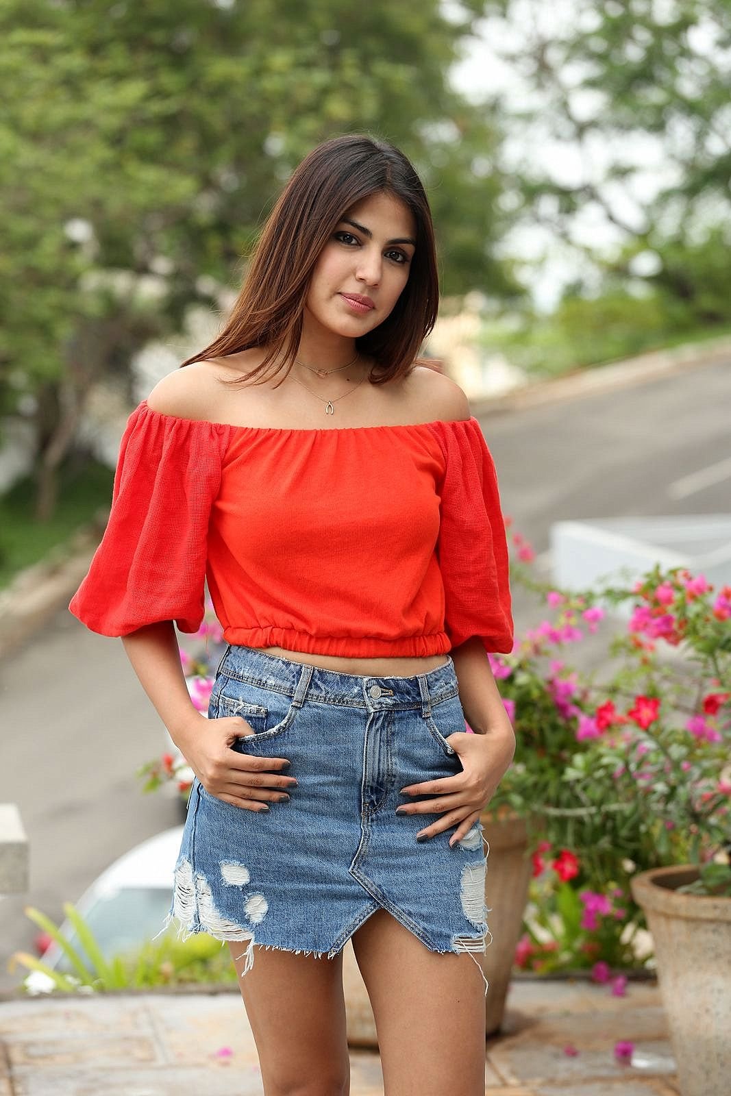 Rhea Chakraborty Displays Her Sexy Legs and Toned Midriff in Her Latest Hot Photo shoot