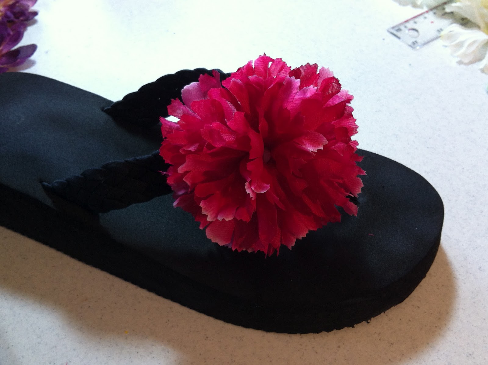 One Step Away: Flip Flop Flowers