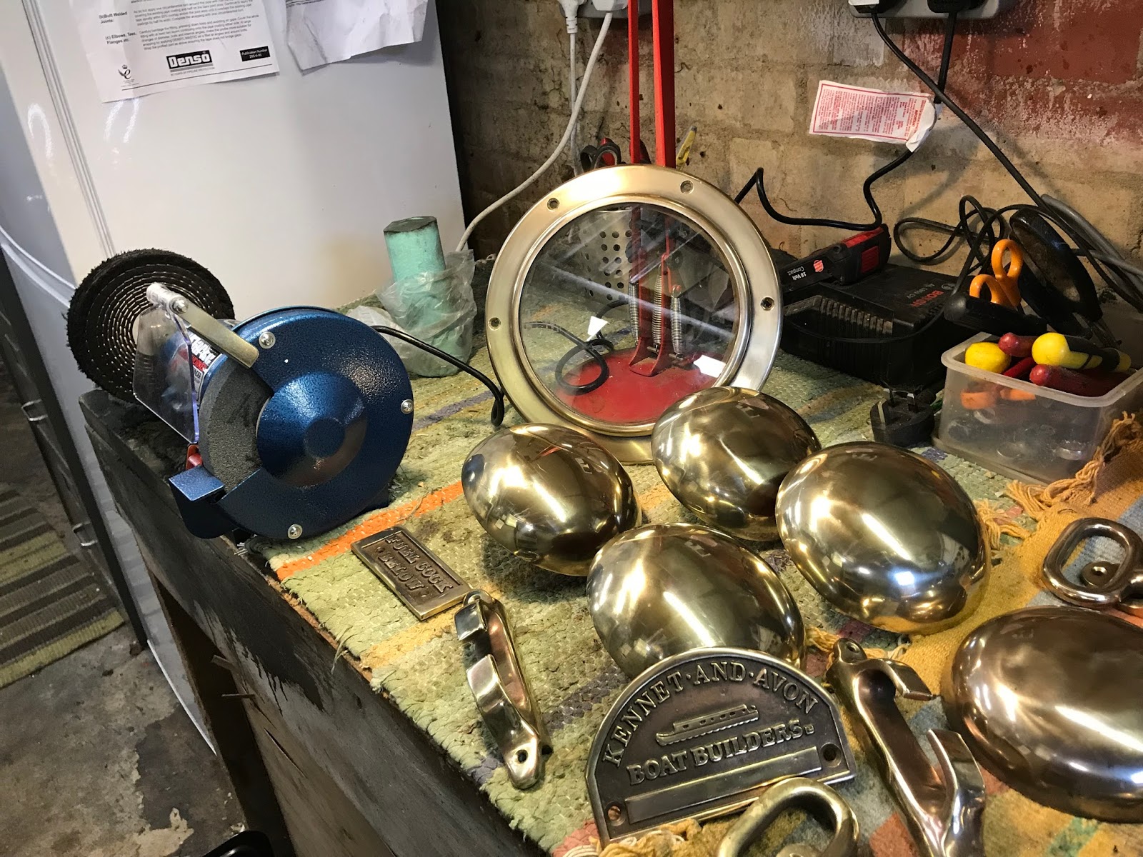 Narrow Boat Albert Brass Cleaning