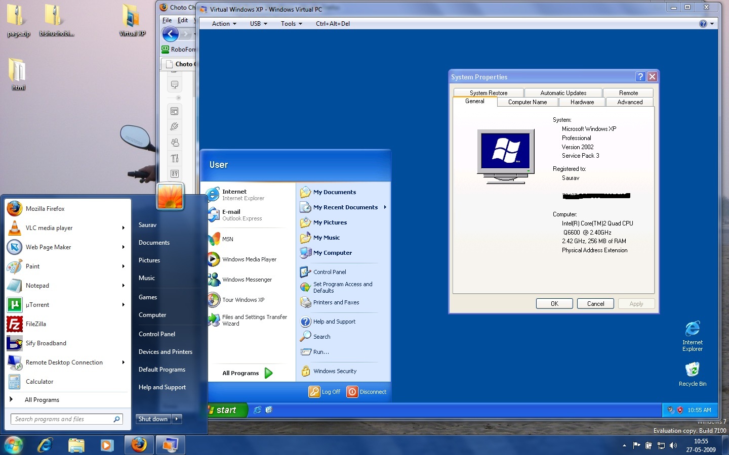 Windows Virtual PC Screenshot