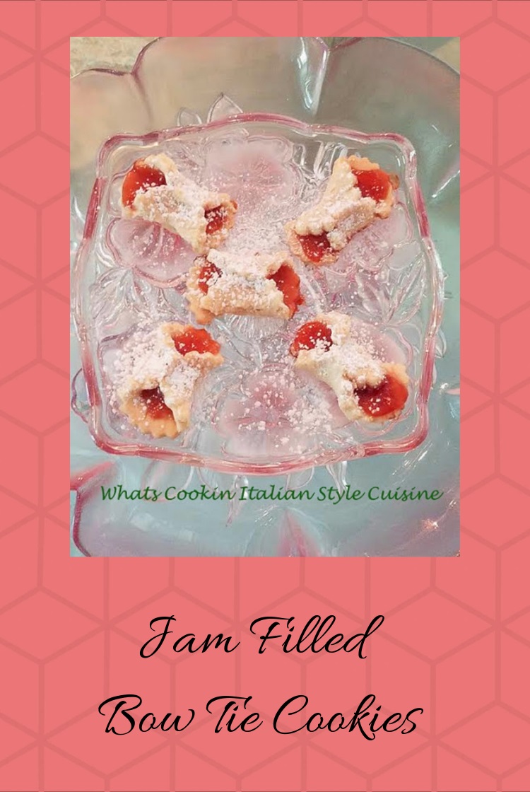 Jam Filled Bow Tie Cookies