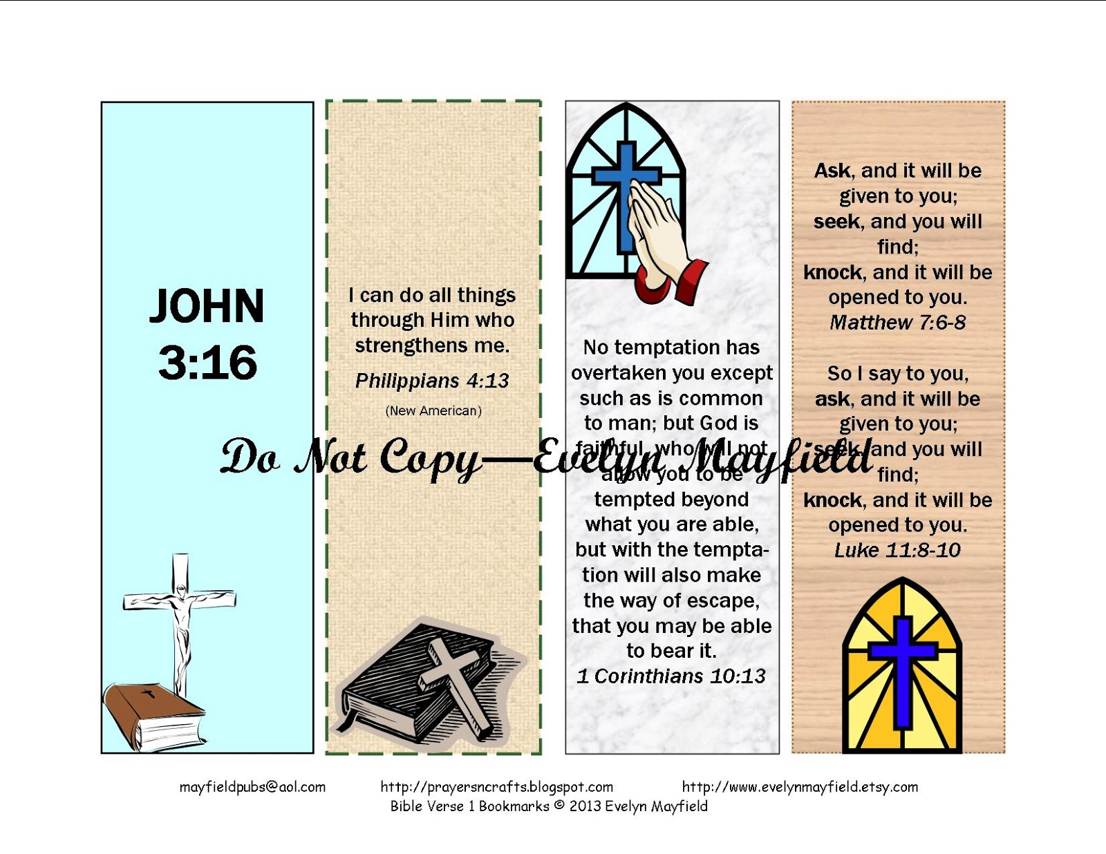Prayers, Crafts, and Life: Printable Bookmark Sets Now in my Etsy Shop
