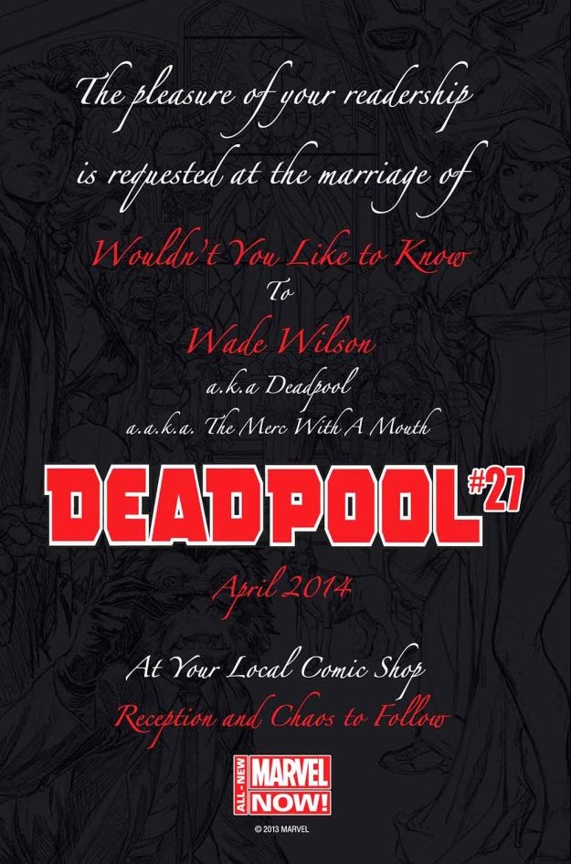 Deadpool to get Married in April