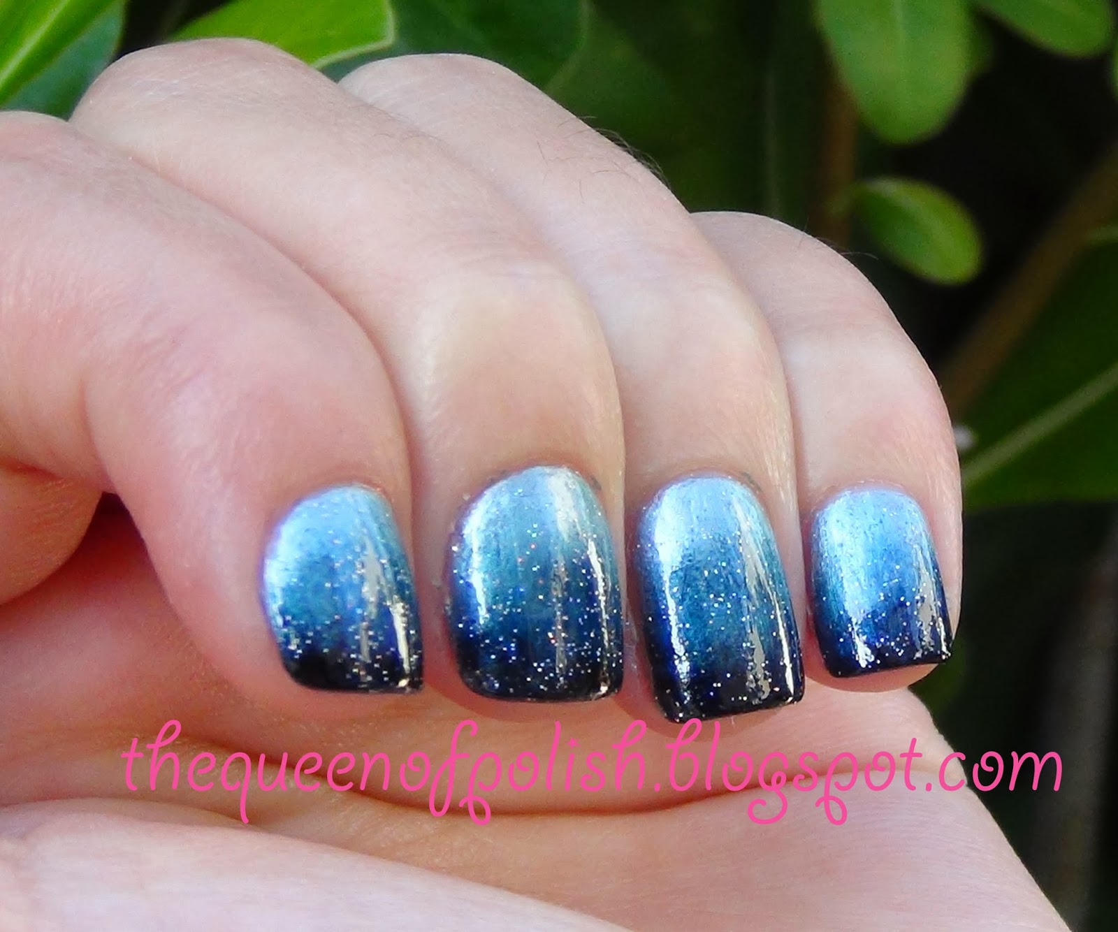 Queen Of Polish Gradient Night Sky Nails