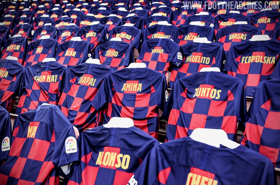 Barcelona Displays Shirts Of Supporters On Seats In Atletico