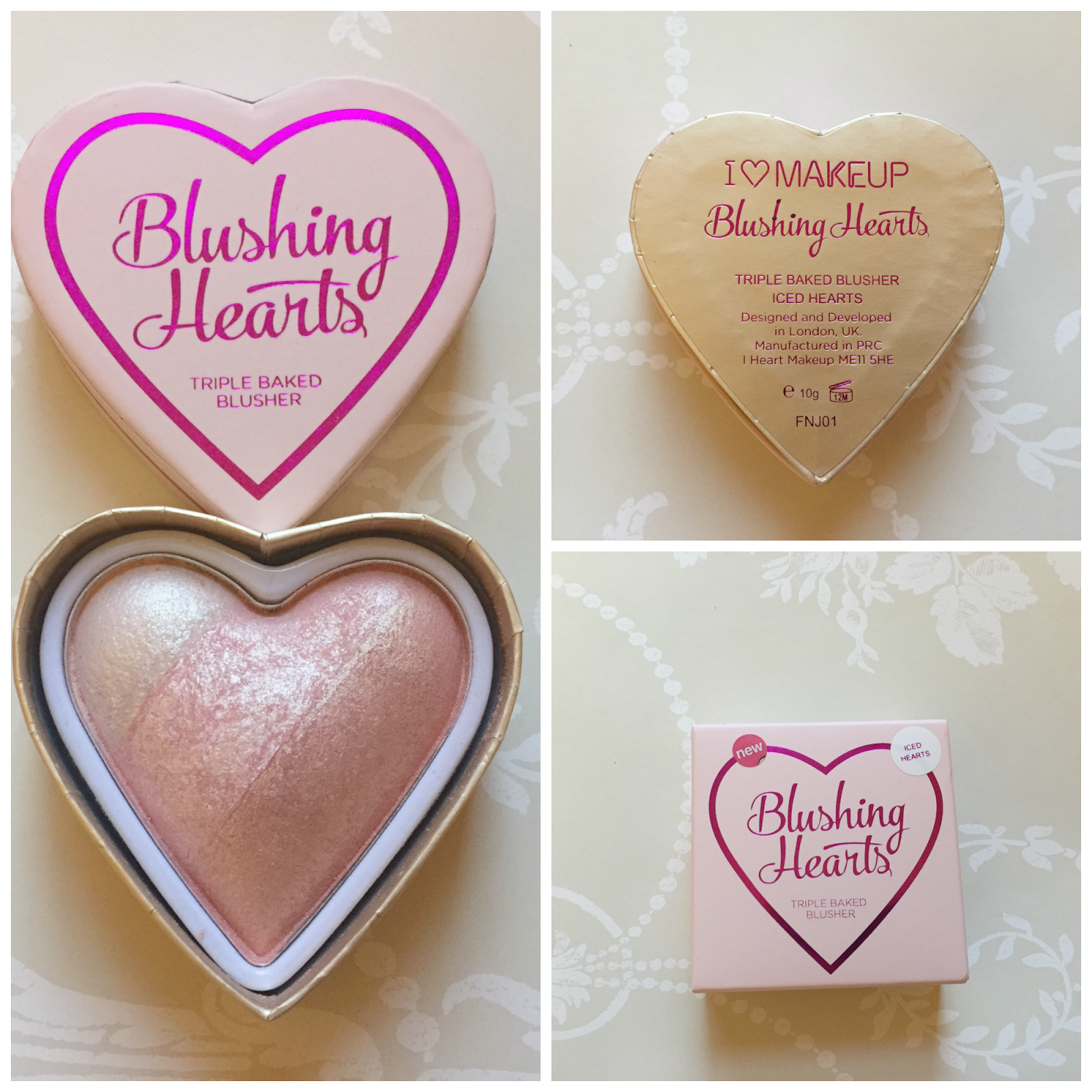 Emily Mace : MAKEUP REVOLUTION | BLUSHING HEARTS ♡ REVIEW