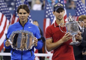 Rafa Nadal y Novak Djokovic en la final del US Open