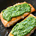 PAN-SEARED SALMON WITH SPINACH BASIL PESTO SAUCE