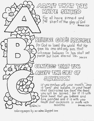 Image result for abc's of salvation coloring page