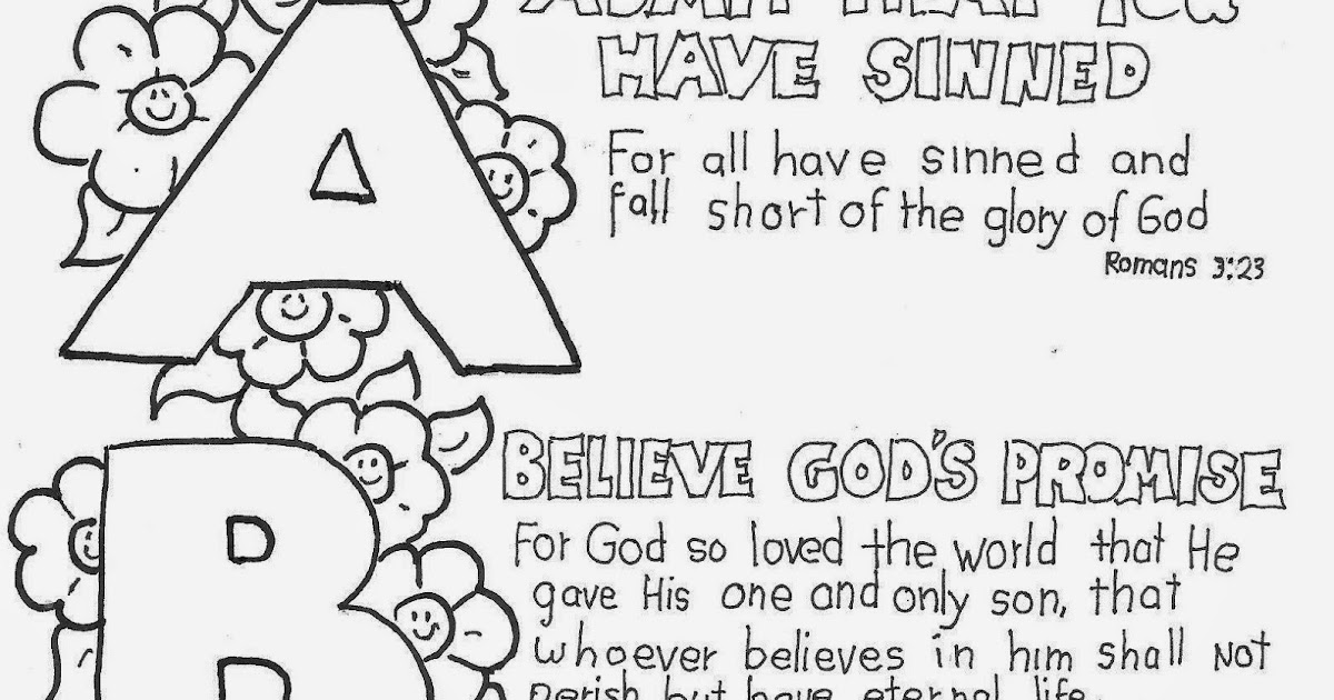abcs of salvation coloring pages - photo #6