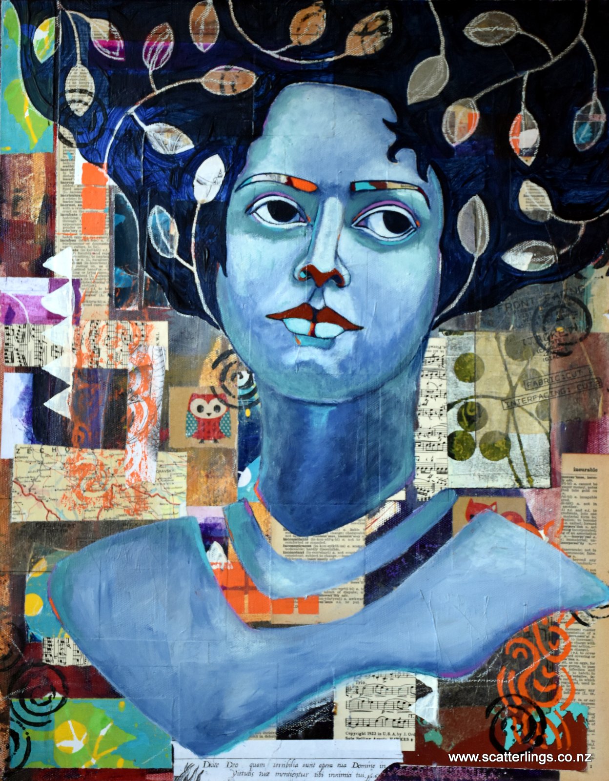 reflection mixed media portrait step by step