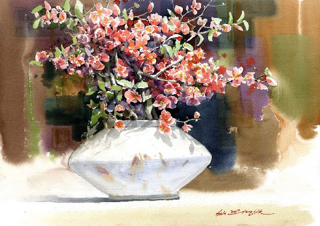 Korean Watercolor Painter "Shin Jong Sik"  