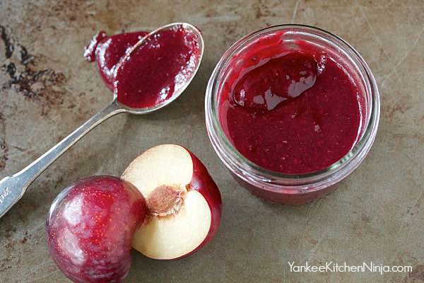 ginger spiced plum sauce -- perfect on grilled meat or in a jam vinaigrette