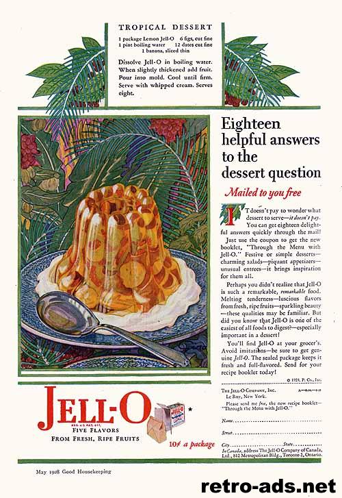 vintage advertising Jello Magazine ads