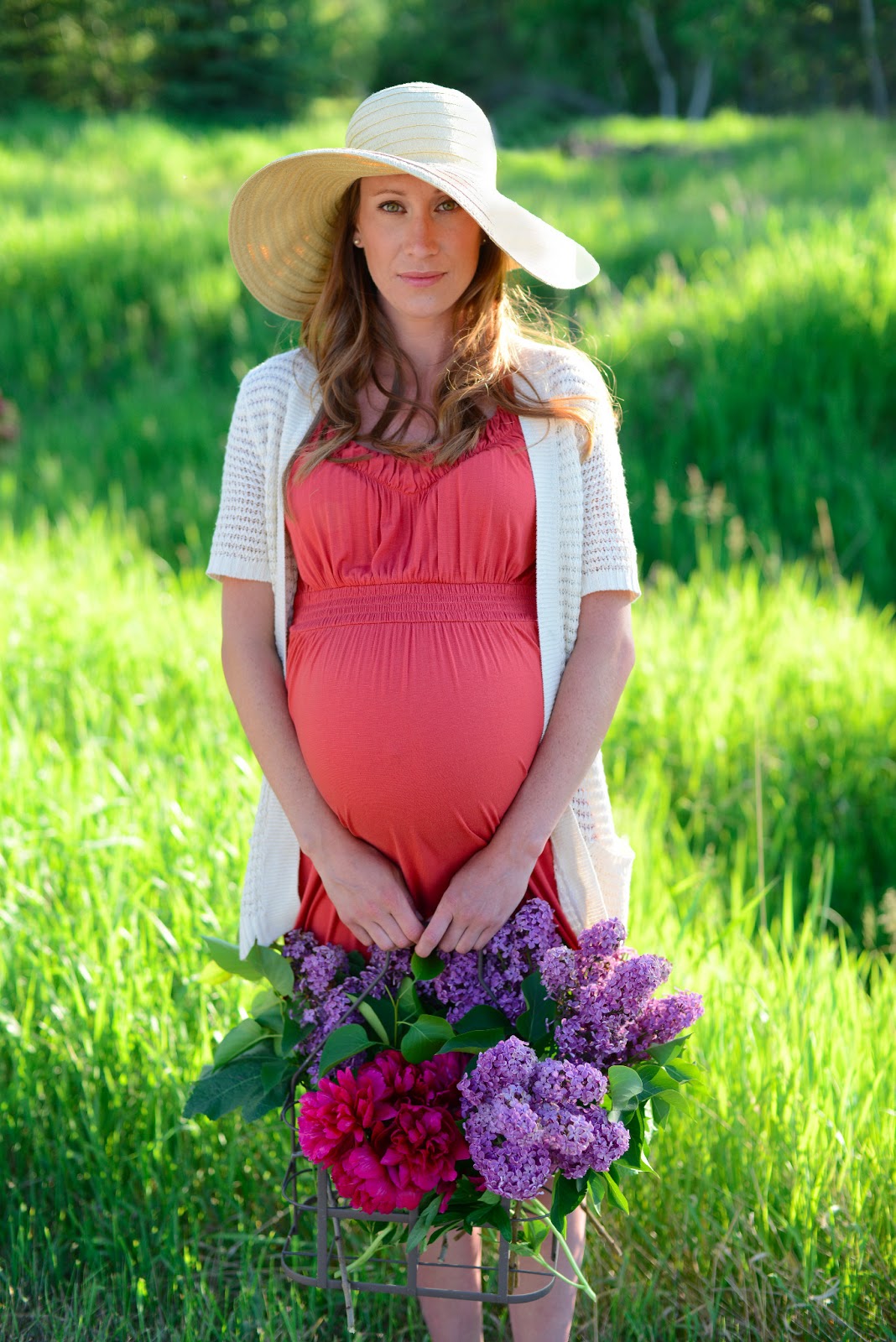 Wuthering Iris Summer Gardening Maternity Photo Shoot