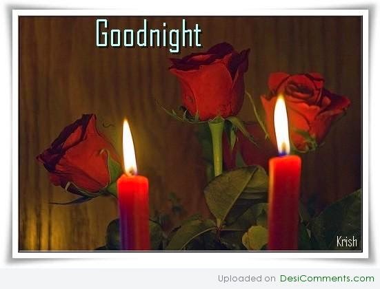 Colourful Candles Wishes Good Night Wallpaper With Message