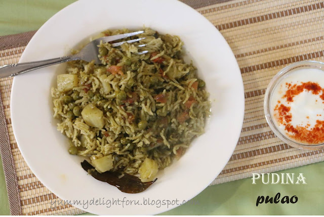 Pudina pulao recipe/Pudina Rice recipe