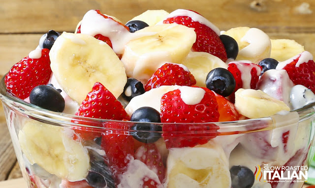 Red, White and Blue Cheesecake Salad