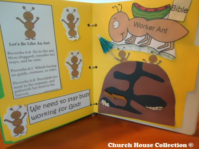 Church House Collection Blog: "Let's Be Like An Ant" Folder Lapbook ...