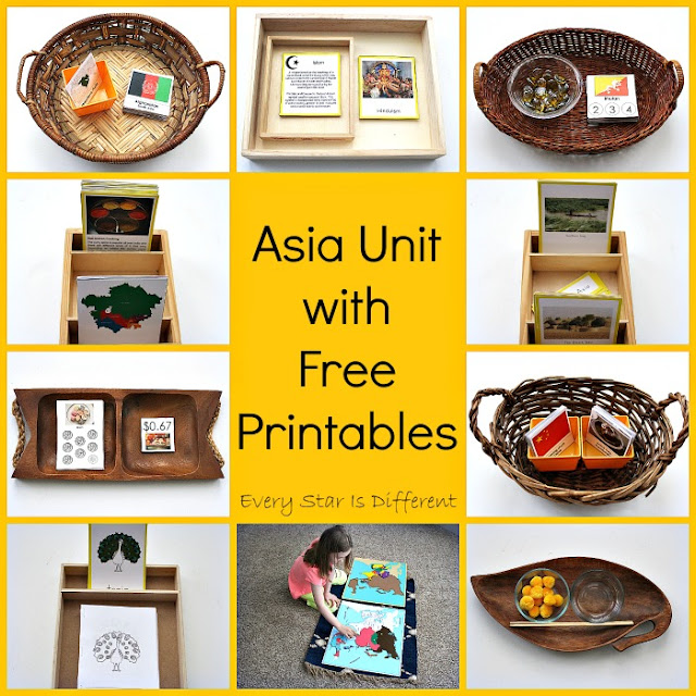 Montessori-inspired Asia learning activities and free printables for kids.