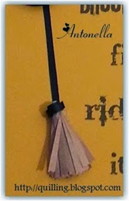 Free Quilled Quilling Witches Broom for Halloween
