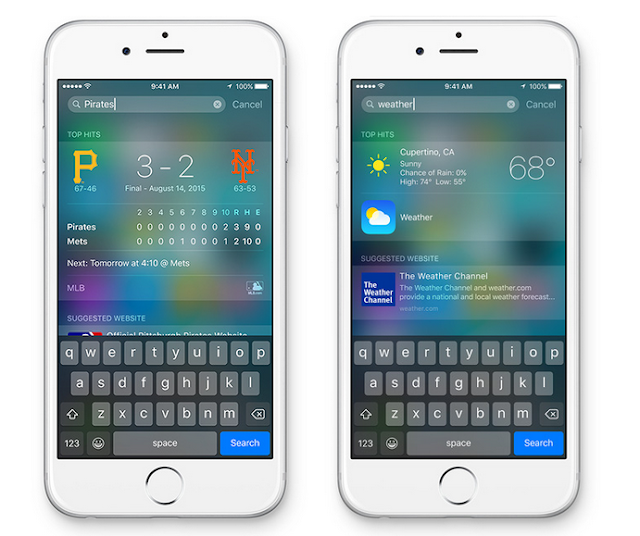 Gambar tampilan fitur pencarian pada iOS 9 terbaru Gambar tampilan fitur pencarian pada iOS 9 terbaru