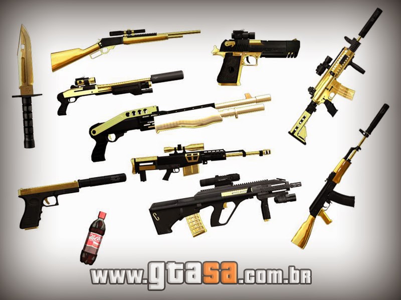 GTA SAN ANDREAS - COMO OBTER TODAS AS ARMAS DO JOGO! 