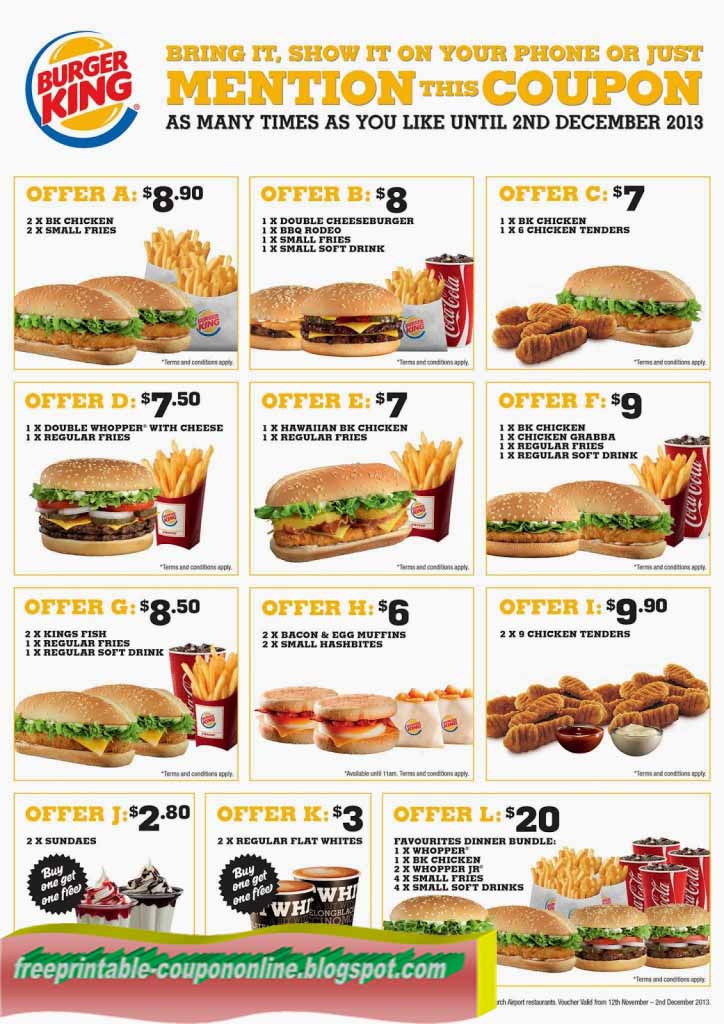Burger king coupons february 2019