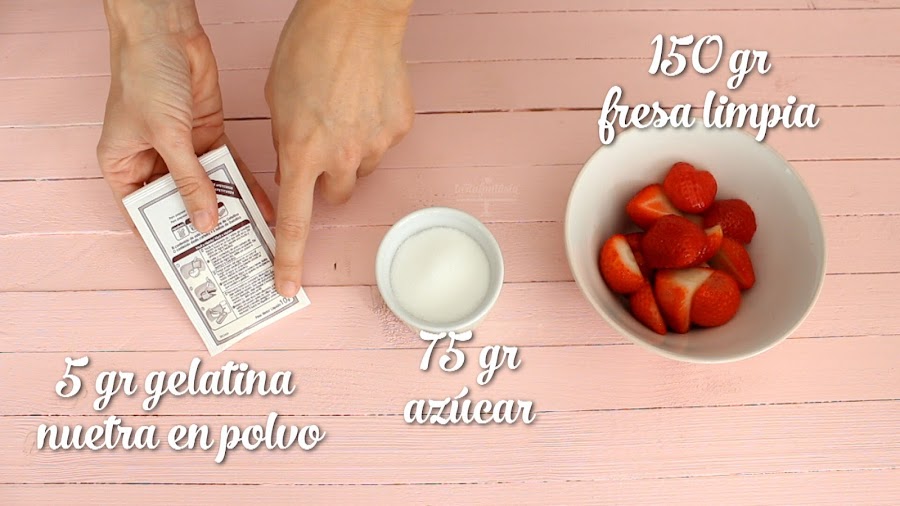 Receta Tarta Mousse de fresa o frutilla sin horno