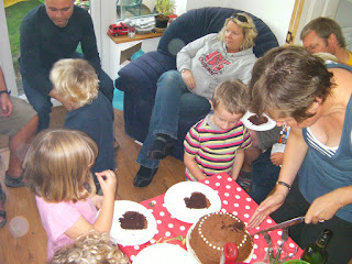 cutting the birthday cake