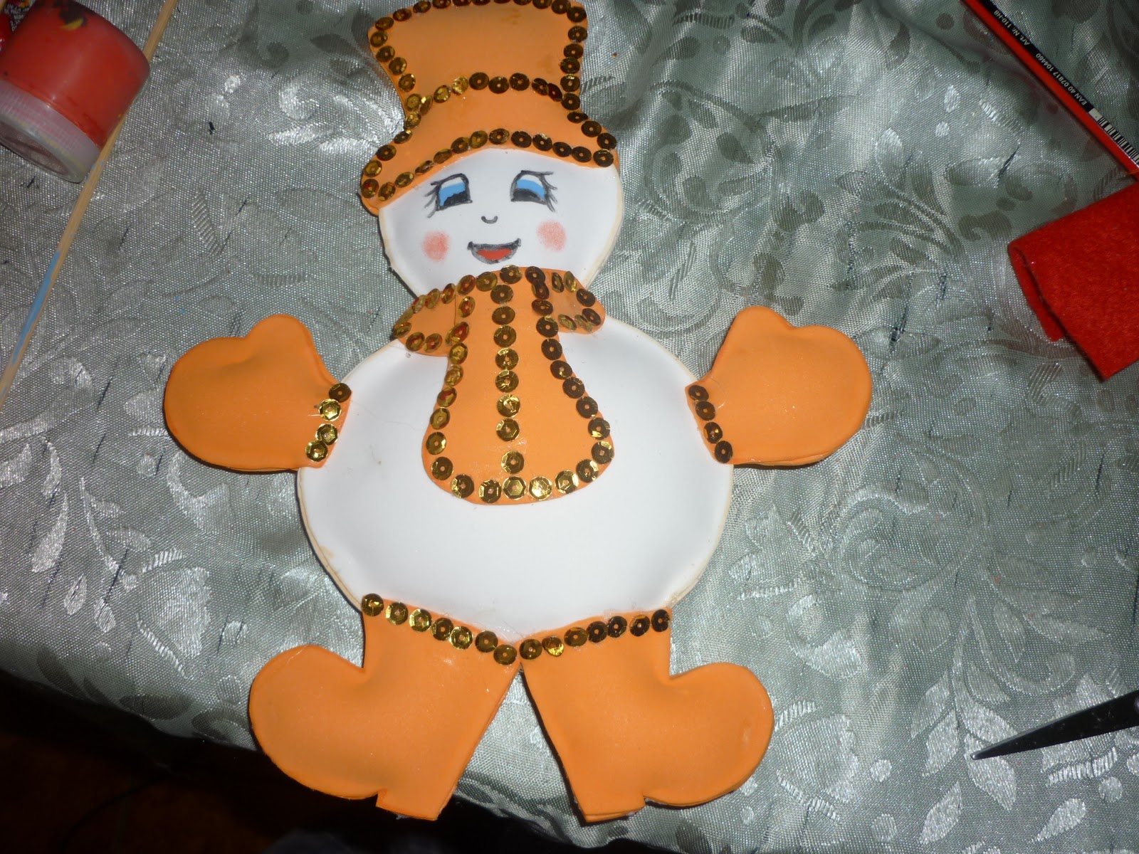 muñeco de nieve foamy