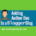 How To Add Simple Author Box Below Every Post In Blogger
