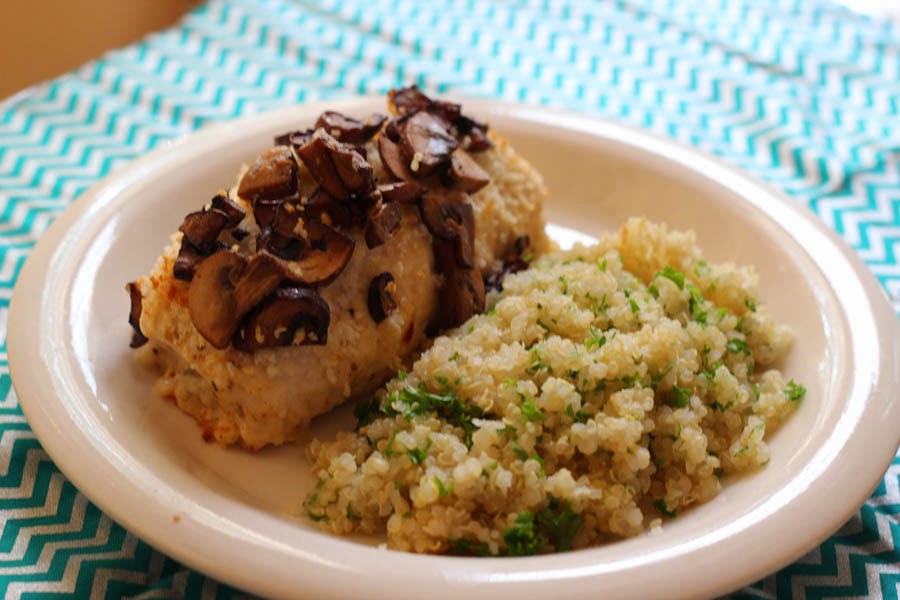 Blessed and Healthy Blue Cheese & Mushroom Stuffed Chicken Breast