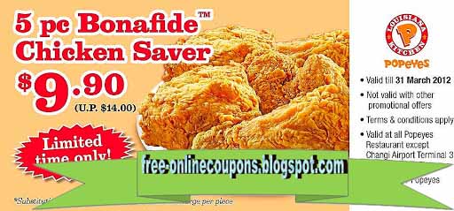 Popeyes fried chicken coupons 2018