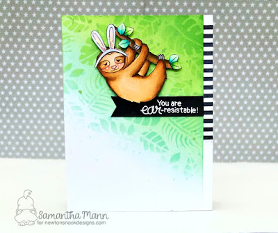 You are Ear-resistable Card by Samantha Mann - Newton's Nook Designs, Distress Inks, Easter #inkblending #sloth #cards #handmadecards