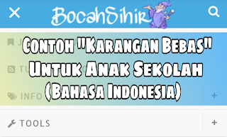 Contoh Karangan Bebas untuk Tugas Sekolah - Bagikan Saja