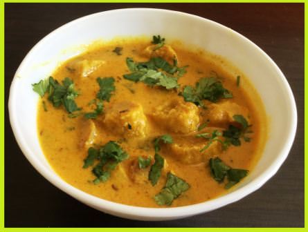 Badi Arbi ki Sabji with Curd