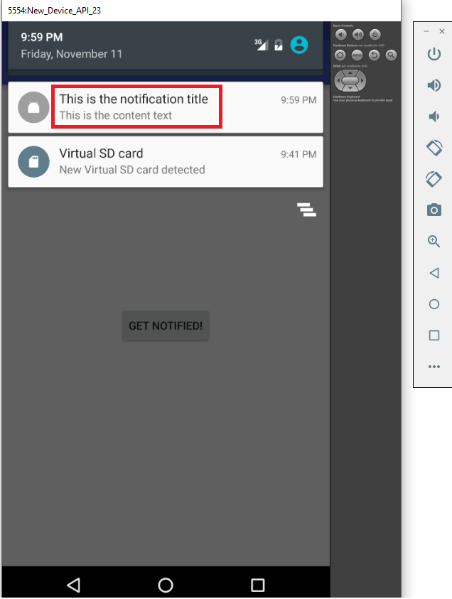 Android Canteen Notifications